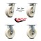 Service Caster 6 Inch Kingpinless Nylon Wheel Caster Swivel Locks 2 Rigid, 2PK SCC-KP30S620-NYR-BSL-2-R-2 - alternate 3